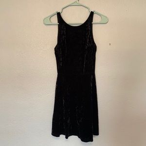 H&M Divided Black Velvet Mini Dress. Size 4.